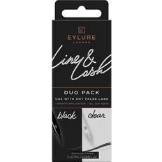 Black Lash Adhesive Eylure Line And Lash Duo Pack Black And Clear 2X 0.7Ml