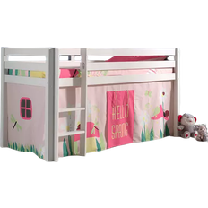 Cuckooland Cama Alta 90 x 200 cm Pino Macizo Gris