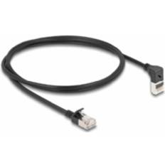 Cat6a - Netwerkkabel Kabels DeLock RJ45 Network Cable Cat.6A S/FTP Slim 90°