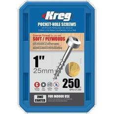 Kreg Pocket-Hole Skruer 25mm Zinc Coated Pan Head 250-pak
