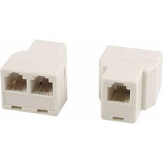 RJ11 Splitter 1-2 Netværksstik