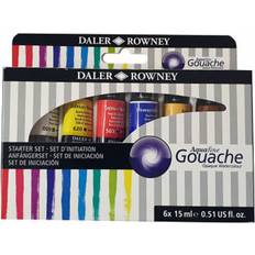 Daler-Rowney Aquafine Gouache Starter Set 6 x 15ml Tubes