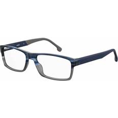 Striped Glasses Carrera 8852 03HH-00 Blue Gray Black Men Rectangle 5717-145