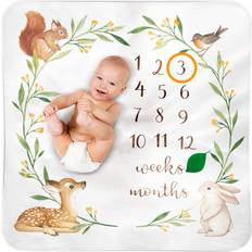 Baby milestone blanket Baby monthly milestone blanket woodland baby girl gifts & baby boy gifts me