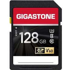 Gigastone 128 GB SD-kort UHS-II V60 U3 SDXC-minneskort hög hastighet läsning upp till 250 MB/s 4K Ultra HD UHD-video för DSLR kompatibel med Canon Nikon Sony Pentax Kodak Olympus Panasonic