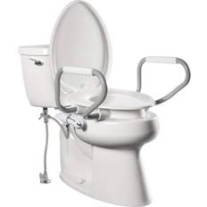 Bemis Assurance + Clean Shield Elongated Premium Raised Closed Front Seat + Support Arms + Bidet