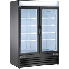 Freezers Maxx Cold Double Glass Door Merchandiser Freezer Black