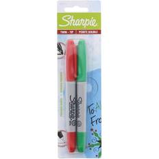 Sharpie Twin Tip Permanent Markers Set Green & Red