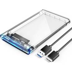 Orico ORICO 2.5'' External Hard Drive Enclosure USB 3.0 to SATA III Tool-Free Clear Hard Disk Case for 2.5 inch 7mm 9.5mm SATA HDD SSD Max 6TB Support UASP2139U3