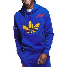 Adidas Collegiate Badge Hoodie Royal Blue Mens