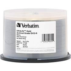 Optical Storage Verbatim Verbatim DVD-R 4.7GB 8X UltraLife Gold Archival Grade Branded Surface & Hard Coat 50pk Spindle