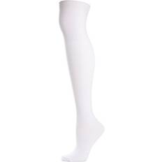 Underwear MeMoi Girls Over The Knee Flat Knit Uniform Socks White 11-13