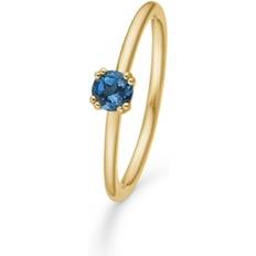 Safirer Ringe Mads Z POETRY SOLITAIRE ring kt guld london blue topas