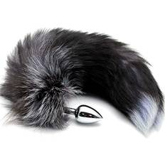 Black and White Fox Tail, Small Plug
