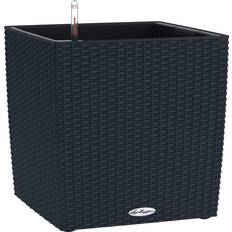 Lechuza Självvattnande kruka Cube Cottage grafitsvart ∅40cm