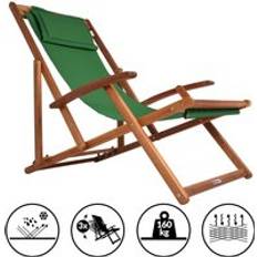 Garden & Outdoor Furniture Casaria Deck Chair Green Acacia