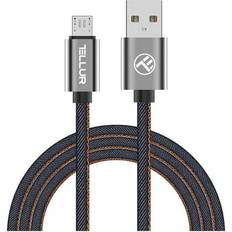 Tellur datakabel USB Micro denim 1m