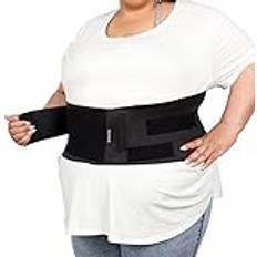 BraceUP Plus Size Back Brace for Woman and Man 3XL to 5XL Extra Large Lower Back Support with Straps and Compressions, Herniated Disc Back Pain Relief, Abdominal Plus Size Binder 5XL