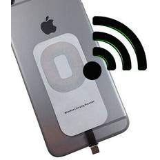 Nakedcellphone Wireless Charger Receiver Qi Adapter Sticker for Apple iPhone 5/5s/5c/SE/6/6s/7 Plus