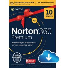 Norton Norton 360 Premium Antivirus Software for 10 Devices 1 Year Subscription PC/Mac/iOS/Android [Card]