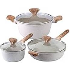 Cookware Country Kitchen Nonstick 6 Cookware Set with lid