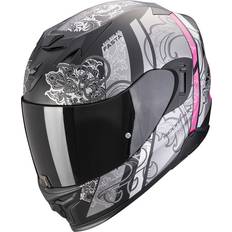 Motorcycle Equipment Scorpion EXO-520 Evo Air Fasta, Integralhelm Matt Schwarz/Silber/Rosa