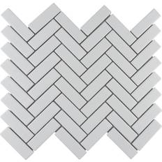 Porcelain Tiles Merola Tile Tile FTCMBHBMW Metro Brick Herringbone Mosaic