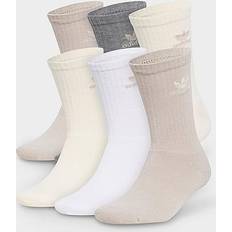 Adidas Underwear Adidas Originals Trefoil Crew Socks 6-Pack Wonder White/Wonder Beige/White