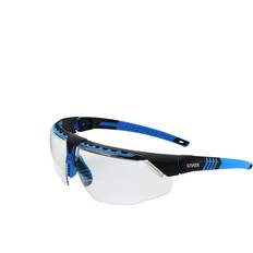 Black Eye Protections Uvex Avatar Safety Glasses with Blue/Black Frame and Clear Lens Clear