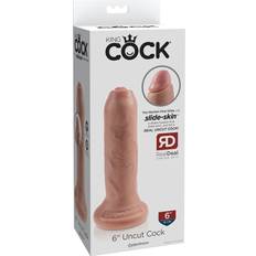 Dildo med Forhud King Cock 6 Uncut Flesh 15cm