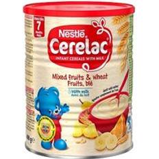 Vitamin D Baby Food & Formulas Nestlé Cerelac Mixed Fruits & Wheat with Milk Infant Months+ 400g