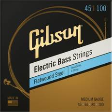 Musikzubehör Gibson Flatwound Steel Short Scale Medium Electric Bass Guitar Strings