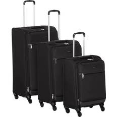 Carry on luggage set Amazon Basics Basics 3 Piece Softside Carry-On Spinner Luggage Suitcase