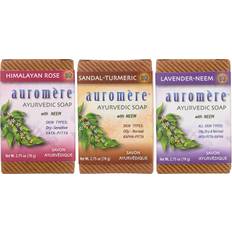 Auromere Ayurvedic Soap Variety Pack 3 x 2.75 oz Natural Soap Bars