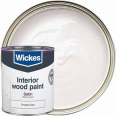 Paint Wickes Quick Satin & Metal Powder Wood Paint Grey 0.75L