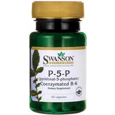 B6 p5p Swanson P-5-P Pyridoxal-5-Phosphate Coenzymated Vitamin B-6, Variationer 40mg 60 st