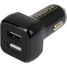 Batterier & Opladere Caruba Caruba Duo USB Autoladegerät Schwarz