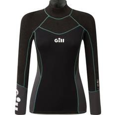 Flatlock Våtdräkter Gill 2023 Womens Zentherm 2.5mm GBS Neoprene Top Black