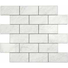Mosaik-Netzwerk Mosaik alu steinoptik carrara subway selbstklebend fliesenspiegel wb200-clg 29x29.5cm