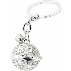 Plånböcker & Nyckelhållare Shein 1pc Silver Alloy Bell Shaped Keychain With Hollow Out Ideal Valentine's Day Gift To Hang