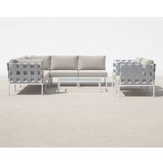 Metal Outdoor Lounge Sets Carmine Modern Sectional Outdoor Lounge Set