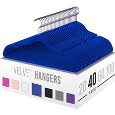 Blue Hangers NEATERIZE Velvet Clothes 20, 40