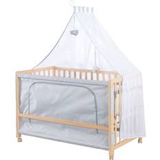 Grey Bedside Crib Roba Babybett, Jumbo twins