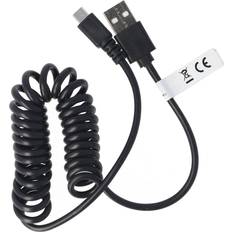 Enroulé Câbles AccuCell micro-USB Spiral-Anschlusskabel USB-A Stecker