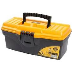 Forte Werkzeugbox leer 16,5x13,6x32 cm werkzeugkoffer werkzeugkasten werkzeugkiste Schwarz