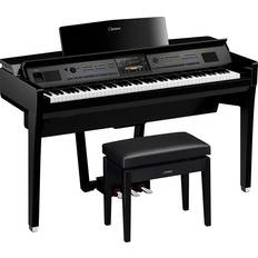 Yamaha Keyboard Instruments Yamaha Clavinova Cvp-909 Digital Piano With Counterweight Keyboard And Bench Polished Ebony