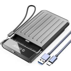 Orico ORICO SATA to USB 3.1 Hard Drive Enclosure with Upgrade Braided USB C Cable, Portable 2.5inch External Hard Drive Case Support UASP for 2.5"