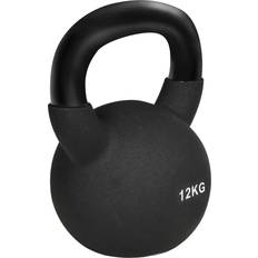 Homcom Kettlebell 12 kg Plastbeläggning Svart