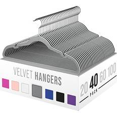 Gray Hangers NEATERIZE Velvet Clothes 20, 40