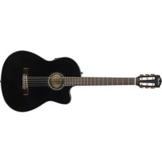 Fender Akustiska gitarrer Fender CN-140SCE Nylon Thinline Valnötsgreppbräda Black m/ Fodral